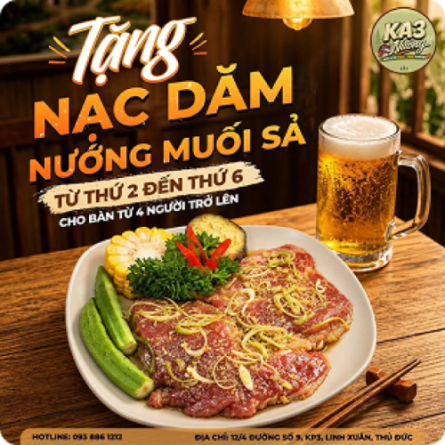 Vườn ẩm thực KA3 | Tiệc theo concept &amp; Nướng sân vườn Thủ Đức